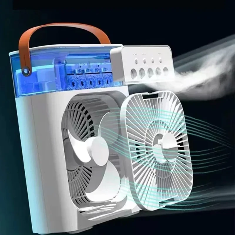 Portable Air Conditioner Fan - Mini Evaporative Air Cooler Fan with 7 Colors LED Light