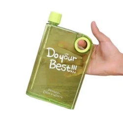 Slim Portable Notebook Drinking Water Bottle - Notebook Water Bottle for Purse