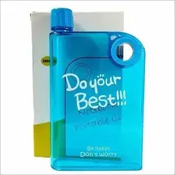 Slim Portable Notebook Drinking Water Bottle - Notebook Water Bottle for Purse