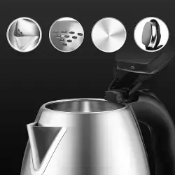 Electric Kettle 2L | Coffee | Tea | Water | Milk | Egg boiler | Steamer -  Stainless Steel