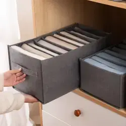 Portable 6 Grids Wardrobe Clothes Organizer – Foldable Mesh Drawer Box for Clothes