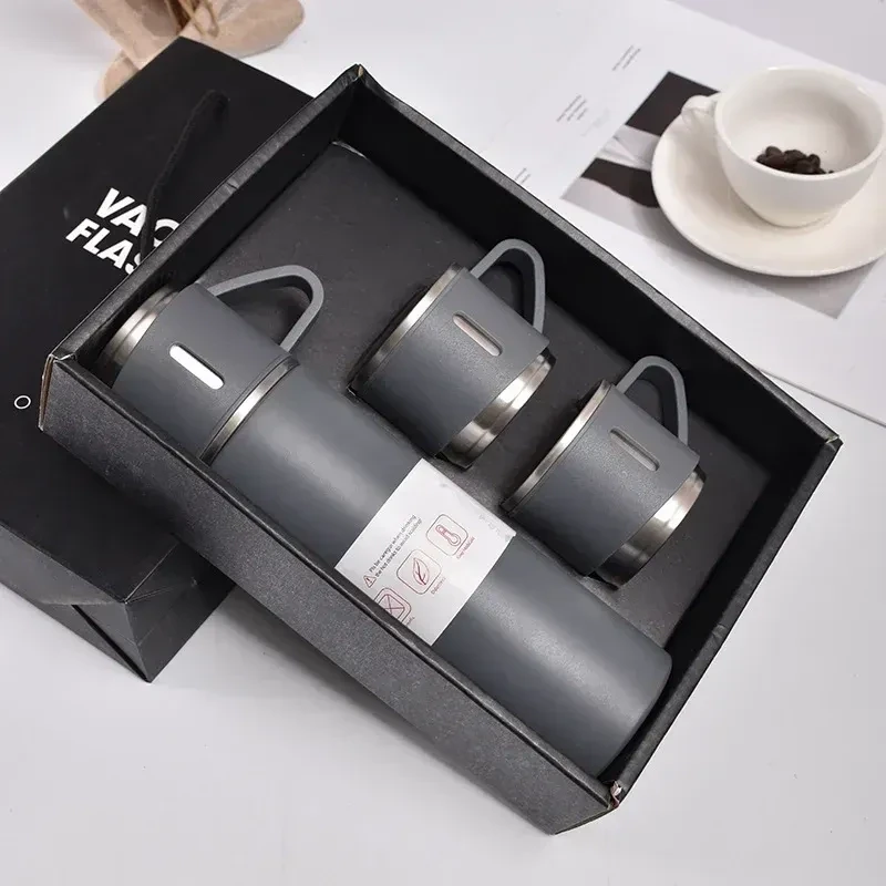 Premium Stainless Steel Vacuum Flask – Office Thermos Bottle Gift Set - Insulated Coffee Mug for Travel, Business And Daily Use