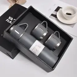 Premium Stainless Steel Vacuum Flask – Office Thermos Bottle Gift Set - Insulated Coffee Mug for Travel, Business And Daily Use