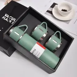 Premium Stainless Steel Vacuum Flask – Office Thermos Bottle Gift Set - Insulated Coffee Mug for Travel, Business And Daily Use