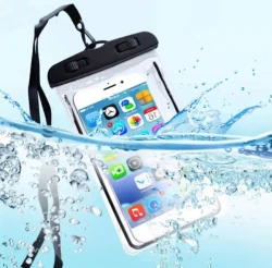 Universal Waterproof Phone Pouch – Transparent Mobile Cover Case for iPhone and Android - Swim and Rain Safe