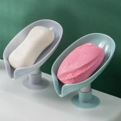 Leaf Shape Soap Holder Box – Self-Draining Soap Dish for Bathroom, Shower and Sink