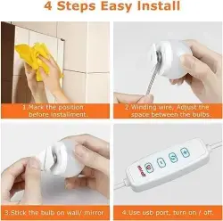 Makeup Mirror Vanity LED Bulbs – 10 Lights with 3 Modes for Dressing Table and Mirror