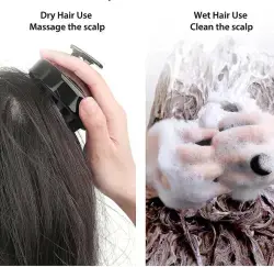 Silicone Scalp Shampoo Brush – Soft Massage and Deep Cleaning Hair Scrubber for Bath and Shower