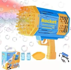 Automatic Bubble Gun 36-Hole – Bazooka Bubble Machine Toy with 8 and 36 Hole Settings for Kids