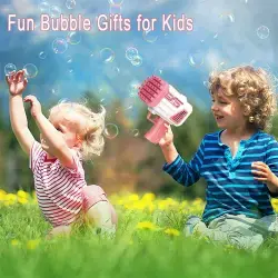 Automatic Bubble Gun 36-Hole – Bazooka Bubble Machine Toy with 8 and 36 Hole Settings for Kids