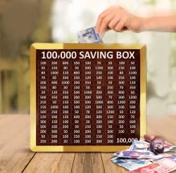 Umrah Saving Box – 280 Days Wooden Money Saving Box for Hajj and Umrah