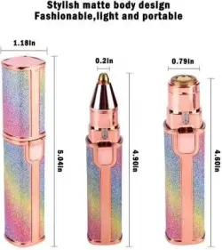 Portable 2-in-1 Flawless Eyebrow and Facial Hair Remover – Painless Electric Trimmer for Women and Men