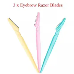 Tinkle Eyebrow Razor 3 Pcs – Facial Hair Remover and Shaper for Women