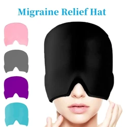 Migraine Relief Hat – Hot & Cold Gel Ice Cap for Headache, Eye and Stress Pain Relief Therapy