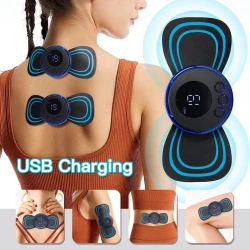 Mini EMS Body Massager – Butterfly Pulse Neck and Muscle Pain Relief Device for Men and Women