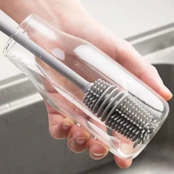 Premium Silicone Bottle Cleaning Brush – Long Handle Scrubber for Jars, Glasses and Kitchen Bottles