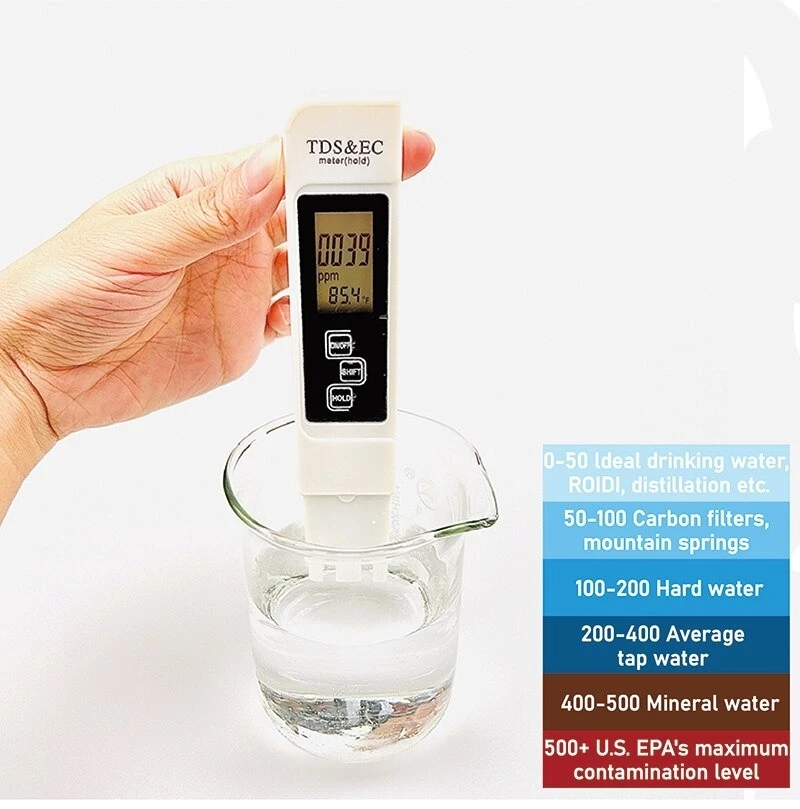 Multifunction Digital Water Quality Tester – Temperature and Purity Reading