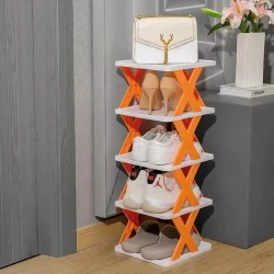 Space-Saving Vertical Shoe Rack – 4 and 5 Layer Free Standing Shoe Organizer Tower for Entryway
