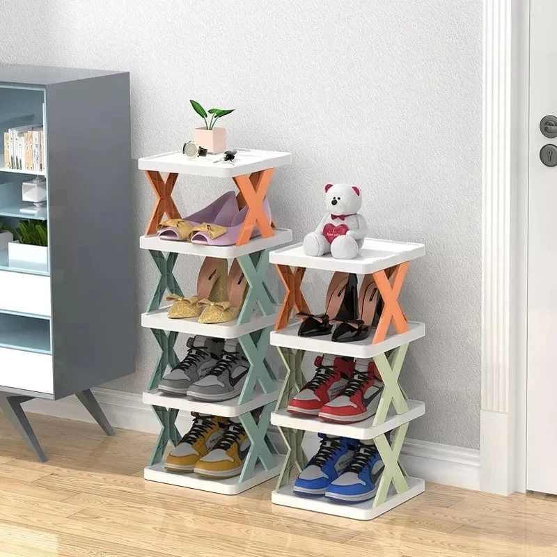 Space-Saving Vertical Shoe Rack – 4 and 5 Layer Free Standing Shoe Organizer Tower for Entryway