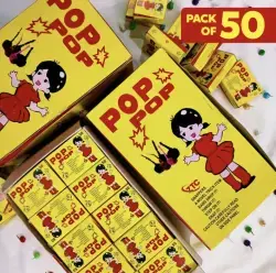 Pack Of 50 Pieces Box Pop Pop Mini Crackers For Childeren Playing And Party Crackers